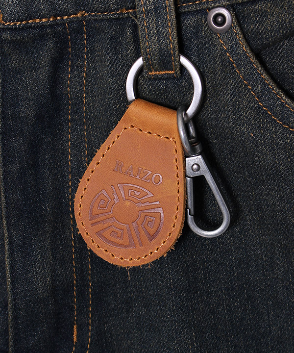 KEYRING AGING DENIM