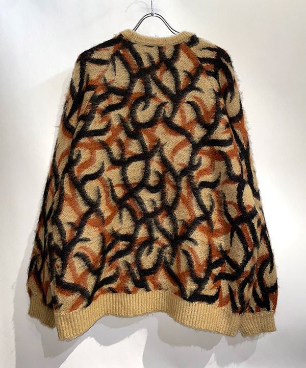 SHAGGY RAGLAN CREW SWEATER -マルチ 2-