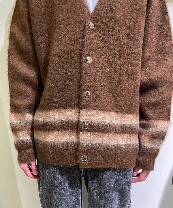 VINTAGE MOHAIR STRIPE CARDIGAN