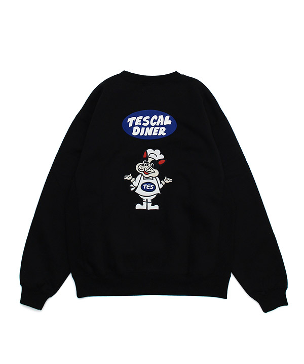 TES CAL DINER EMB BIG SWEAT(ブラック)