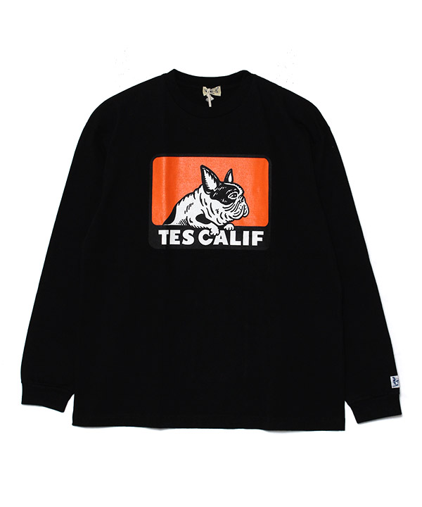 TES BOX LOGO LONG SLEEVE T-SHIRT(ブラック)