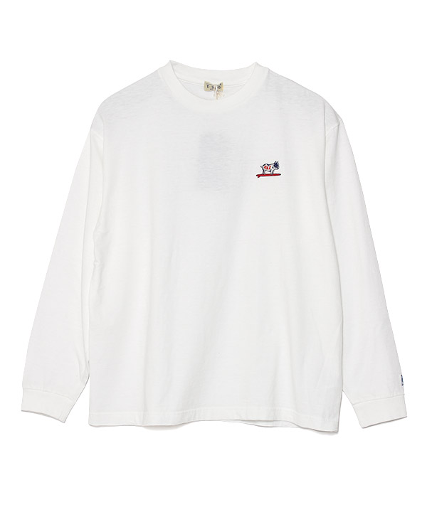 TES ORGANIC COTTON HUNTINGTON BIG L/S TEE(ホワイト)