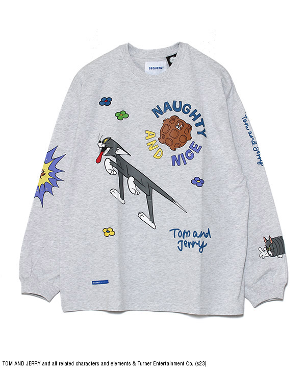 TJ COLLAGE L/S TEE(グレー)