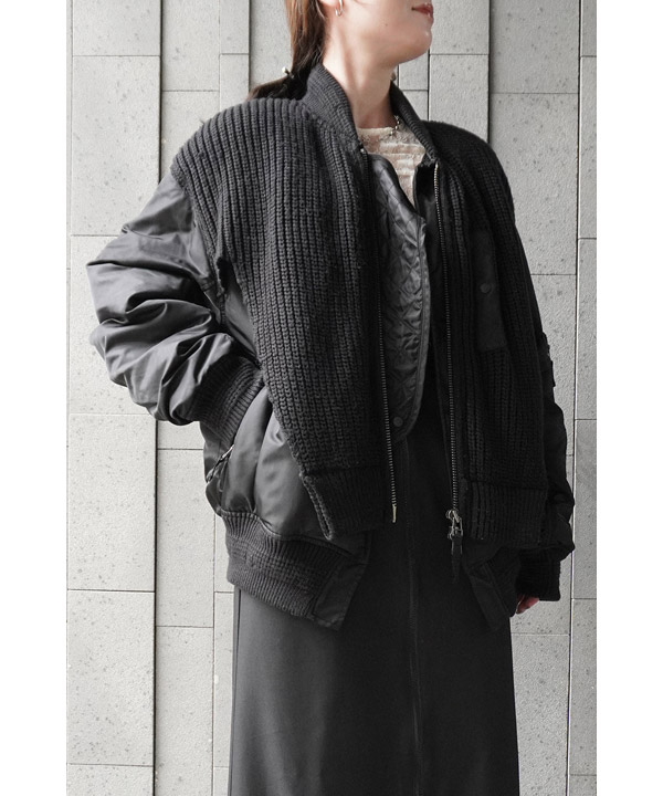 MA-1 KNIT COMBINATION BLOUSON