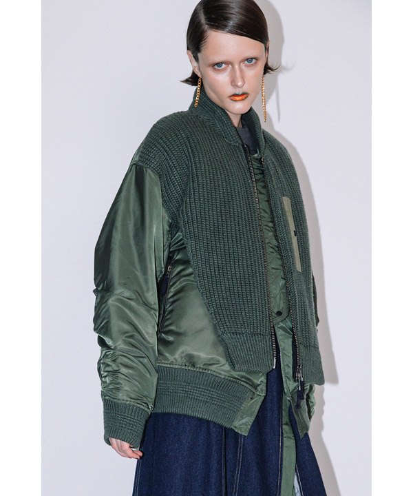 MA-1 KNIT COMBINATION BLOUSON