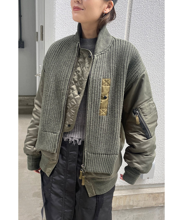 MA-1 KNIT COMBINATION BLOUSON