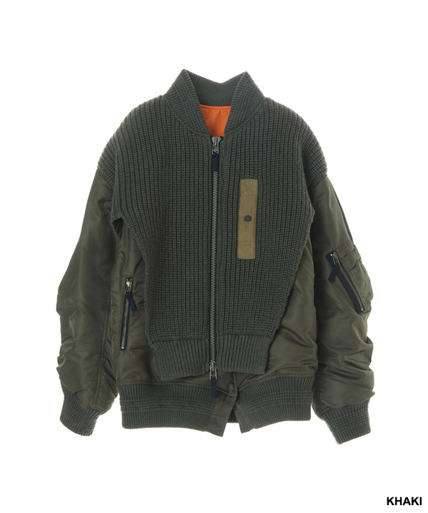 MA-1 KNIT COMBINATION BLOUSON