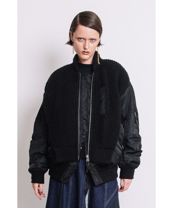 MA-1 KNIT COMBINATION BLOUSON