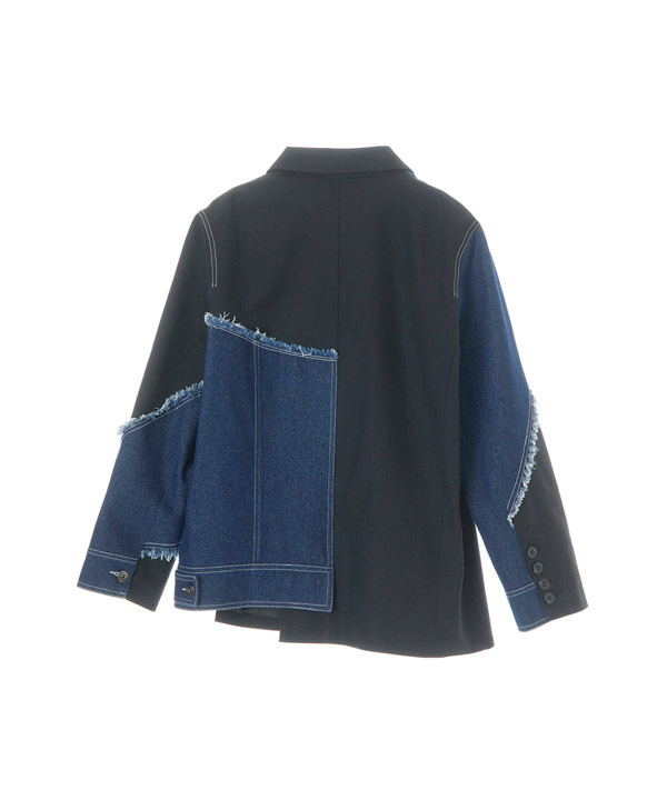 DENIM COMBINATION JACKET