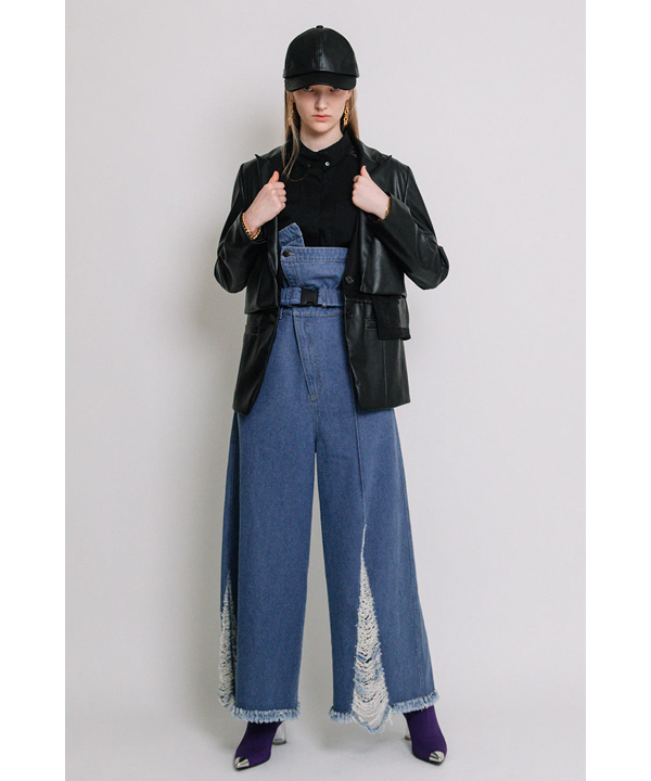 DAMEGE DENIM PANTS