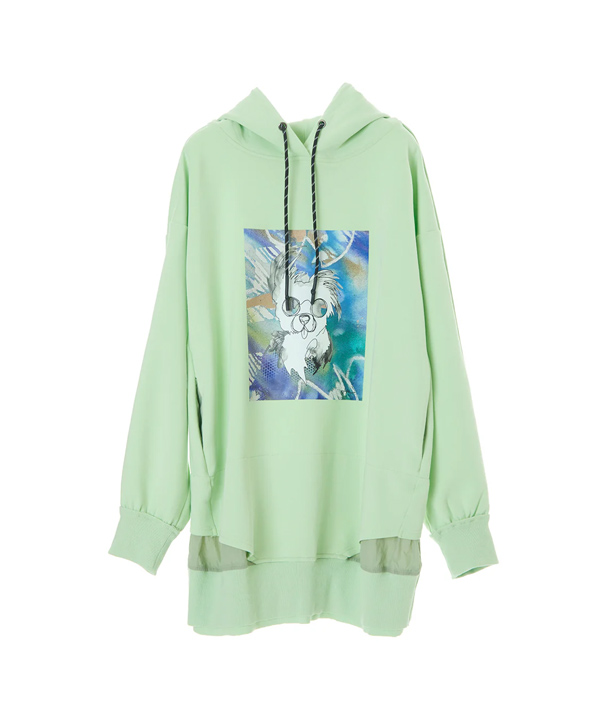 WAU PRINT HOODIE(ミント)