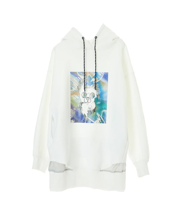 WAU PRINT HOODIE(オフホワイト)