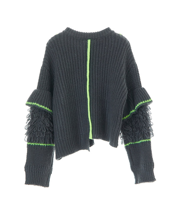 LOOP FRINGE KNIT CARDIGAN