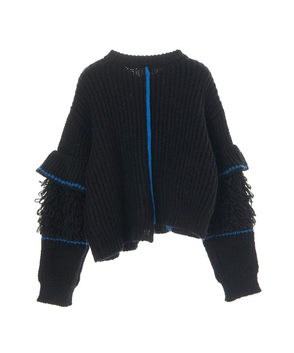 LOOP FRINGE KNIT CARDIGAN