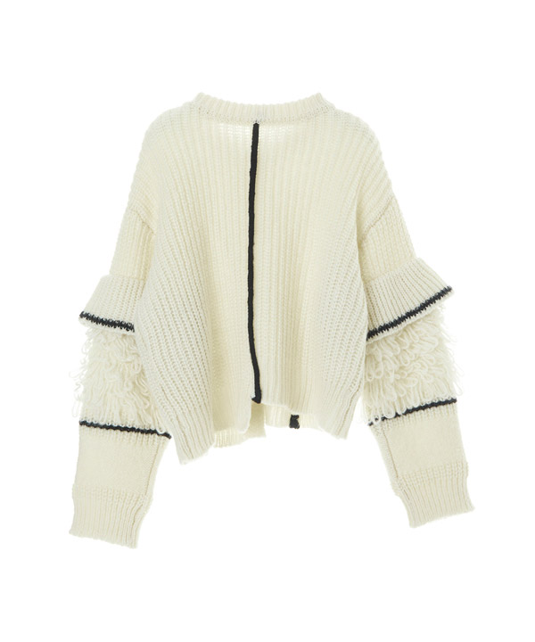 LOOP FRINGE KNIT CARDIGAN