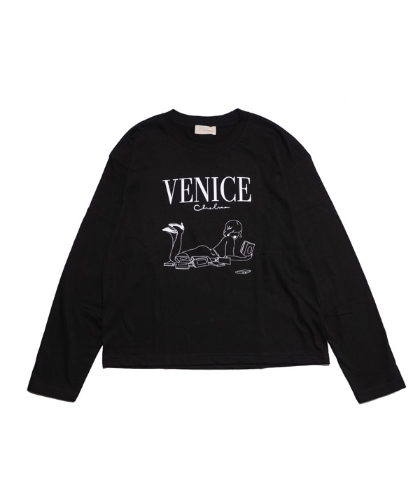 PEARL CHARM L/S TEE(ブラック)