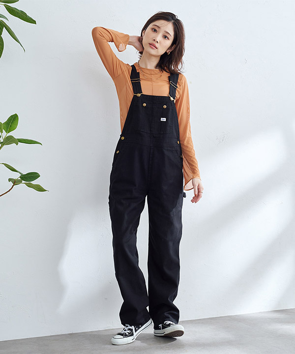 DUNGAREES TAPERED OVERALL -3.COLOR-(ブラック)