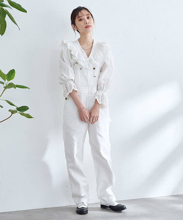 DUNGAREES TAPERED OVERALL -3.COLOR-(ホワイト)