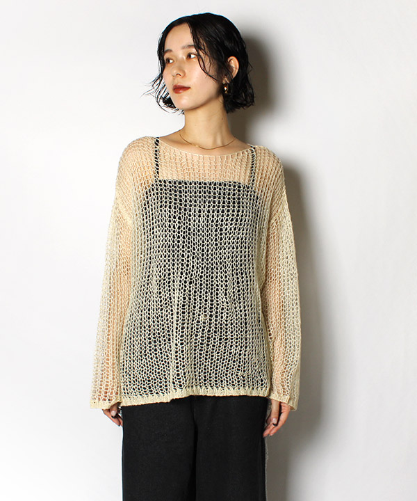 SPANGLE MESH KNIT