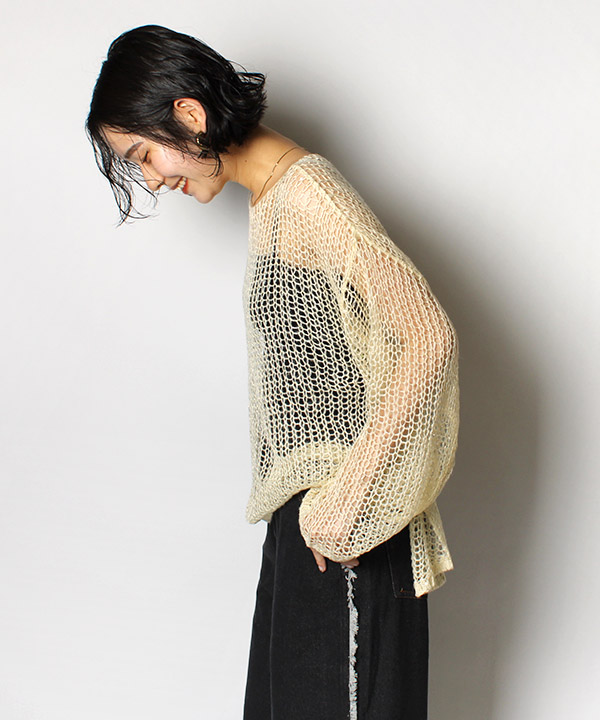 SPANGLE MESH KNIT