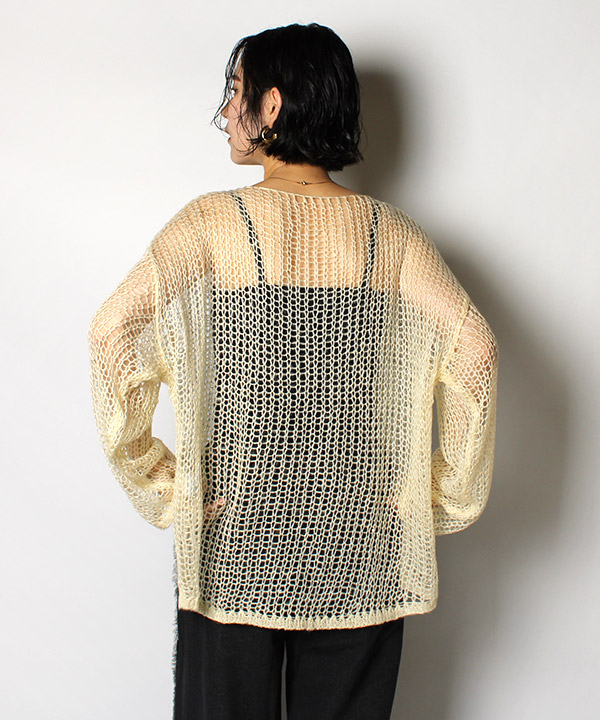 SPANGLE MESH KNIT