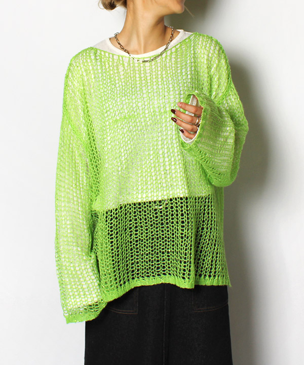 SPANGLE MESH KNIT