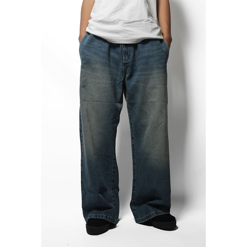 BAGGY DENIM PANTS -U.INDIGO-