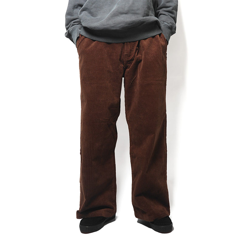 BAGGY CORDUROY PANTS -BROWN-