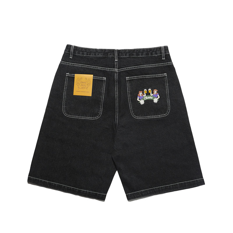 BIG DENIM SHORTS -BLACK-