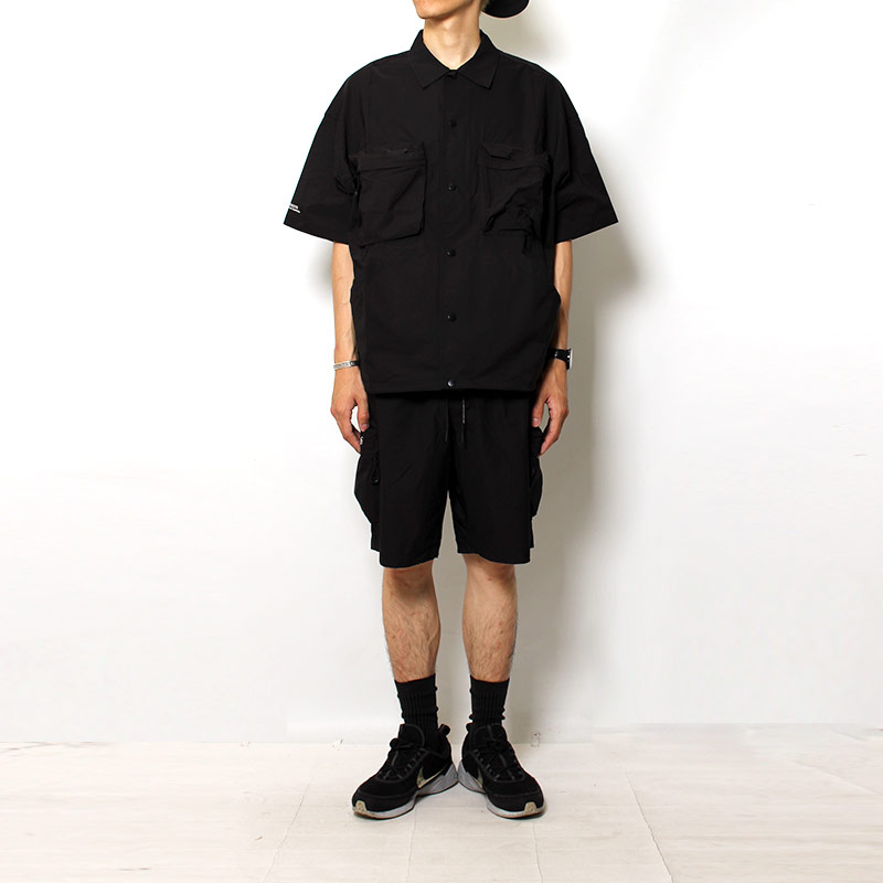 CARGO UE SHORT PANTS -BLACK-