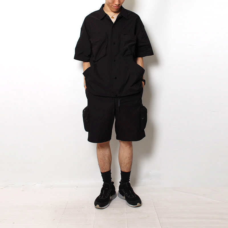 CARGO UE SHORT PANTS -BLACK-