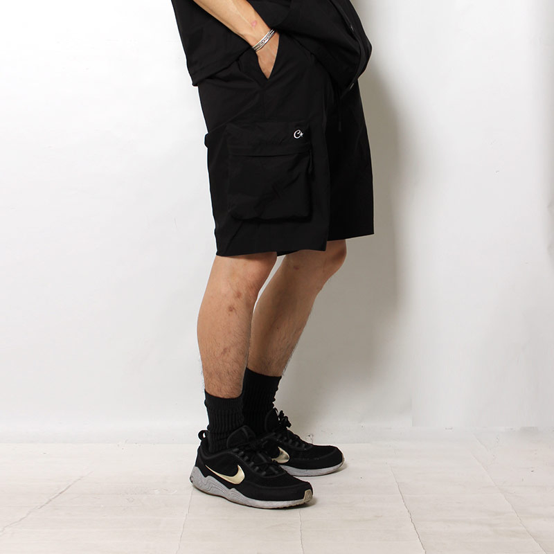 CARGO UE SHORT PANTS -BLACK-