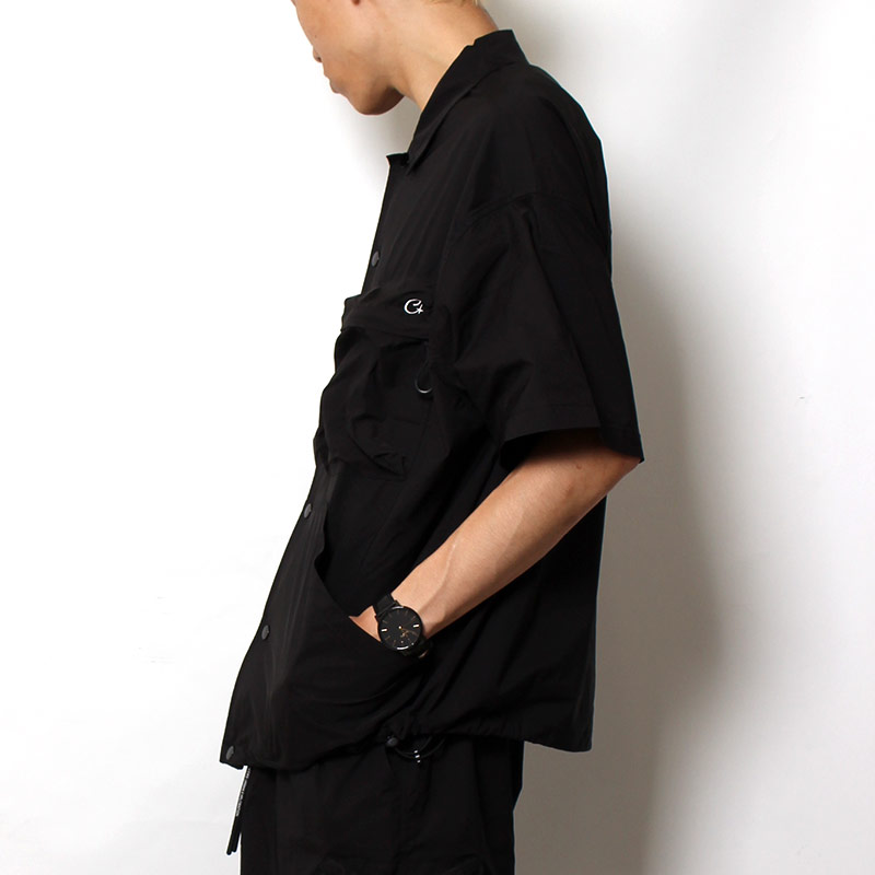 CARGO POCKET SS SHIRTS -BLACK-