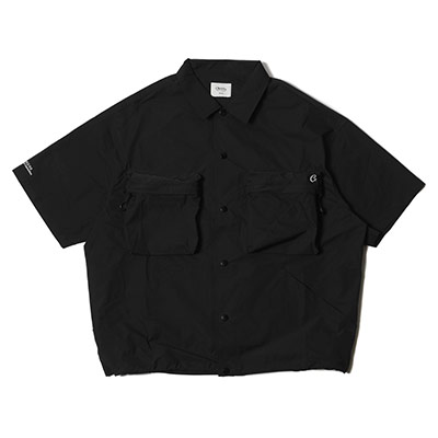 CARGO POCKET SS SHIRTS -BLACK-