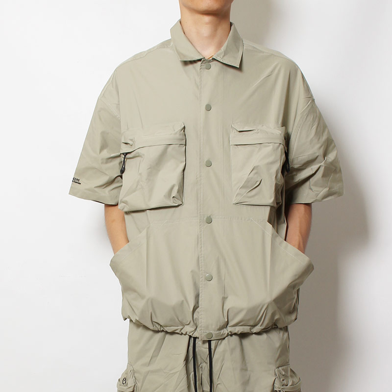 CARGO POCKET SS SHIRTS -LT GREEN-