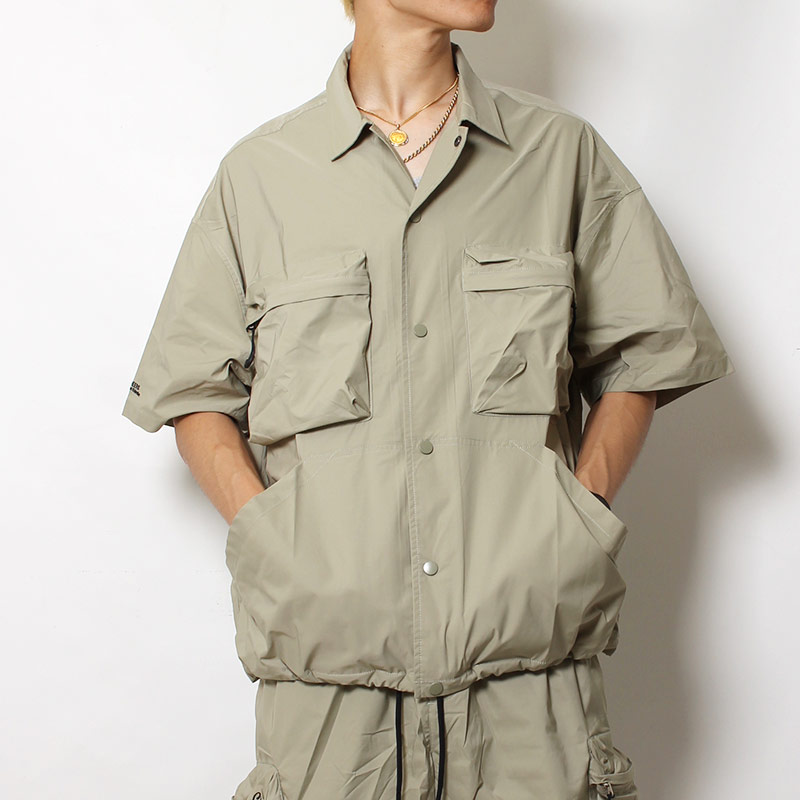 CARGO POCKET SS SHIRTS -LT GREEN-