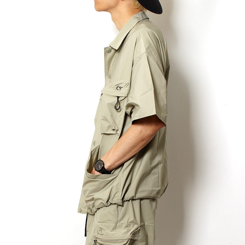 CARGO POCKET SS SHIRTS -LT GREEN-