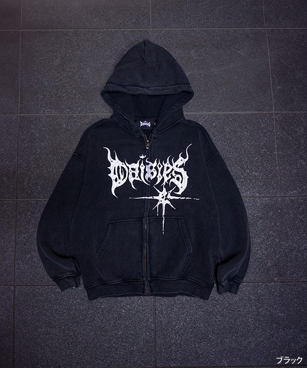 METAL LOGO ZIP HOODIE