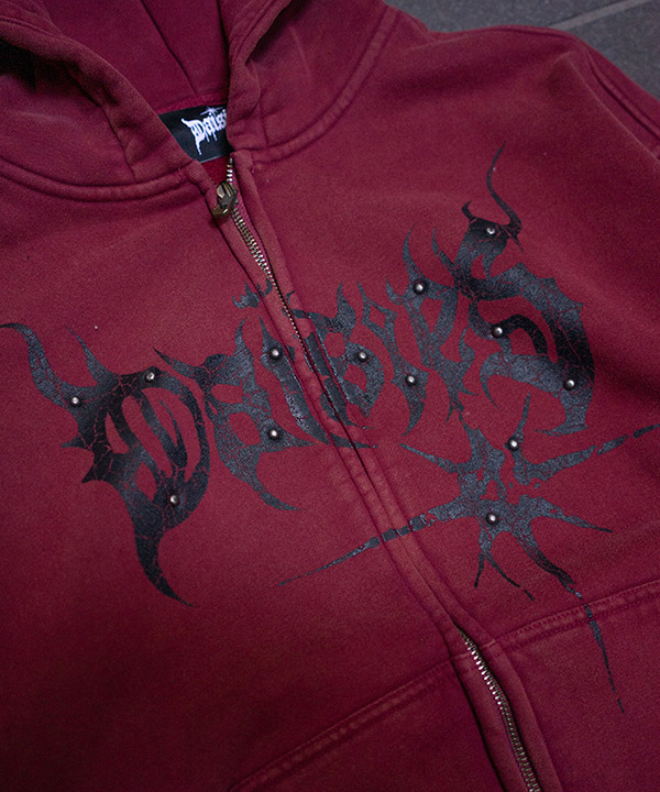 METAL LOGO ZIP HOODIE