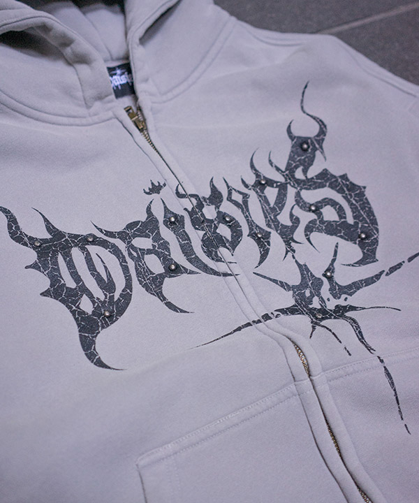 METAL LOGO ZIP HOODIE