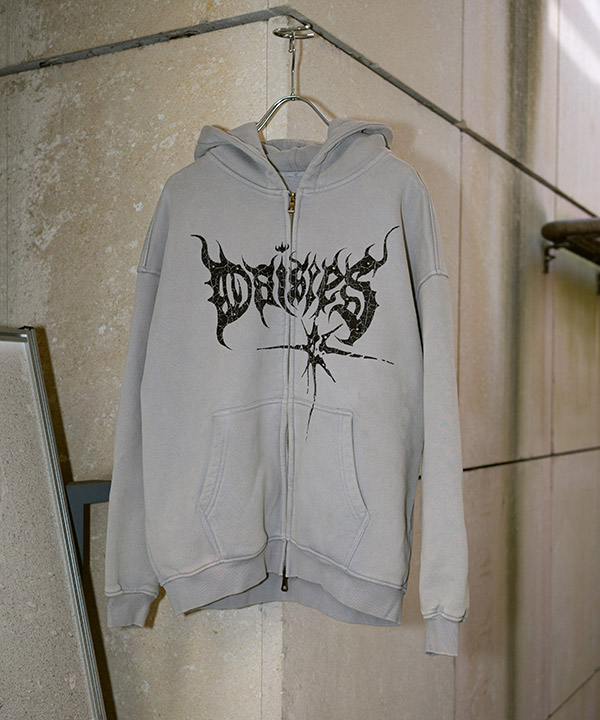 METAL LOGO ZIP HOODIE