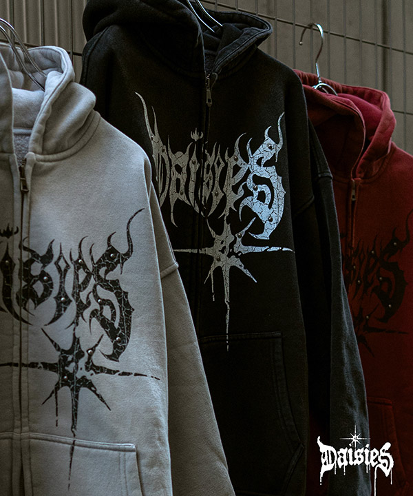 METAL LOGO ZIP HOODIE