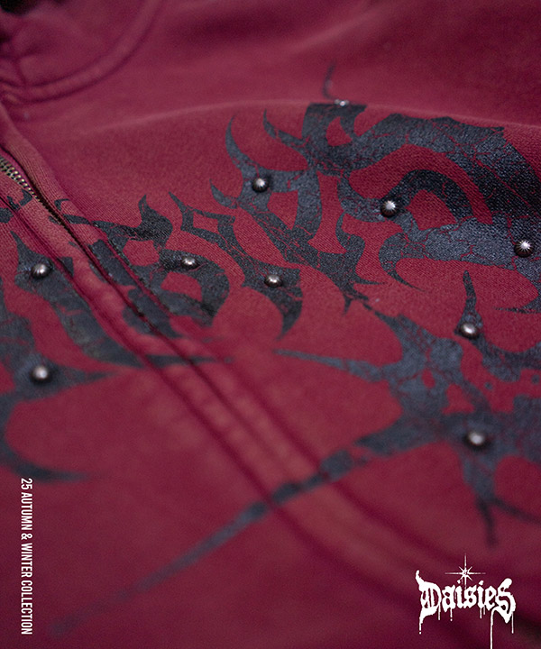 METAL LOGO ZIP HOODIE