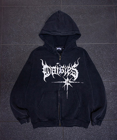 METAL LOGO ZIP HOODIE