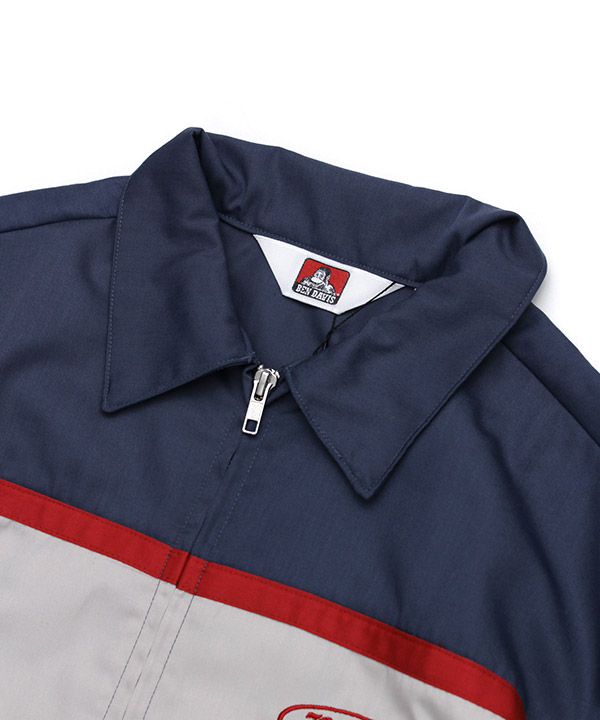 PANELLED ZIP FRONT WORK SHIRT