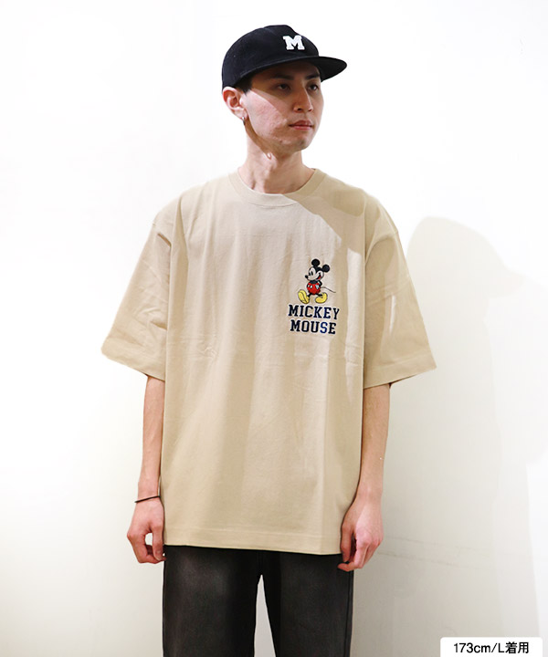 ミッキーマウス S/S 刺繍 BIG TEE (UNISEX)