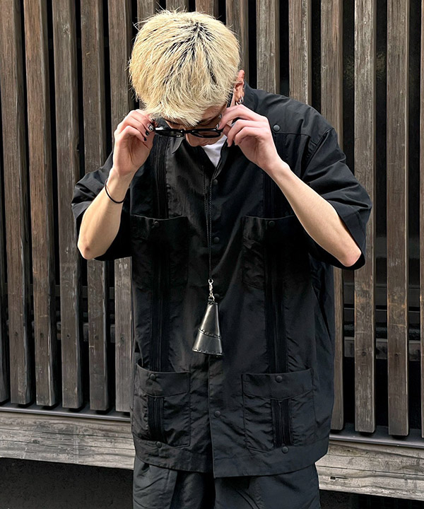 S/S GUAYABERA SHIRT -ブラック-