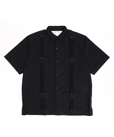 S/S GUAYABERA SHIRT -ブラック-