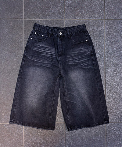 【8月8日販売開始】DSS DENIM HALF PANTS -ブラック-