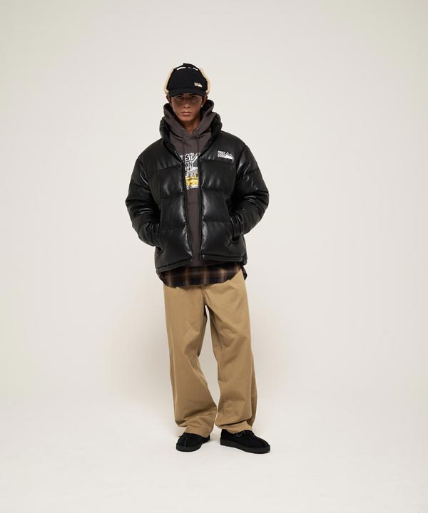 BUBBLE DOWN JKT COLOR LEATHER